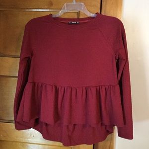 Shein Peplum Jacquard Top                    E013